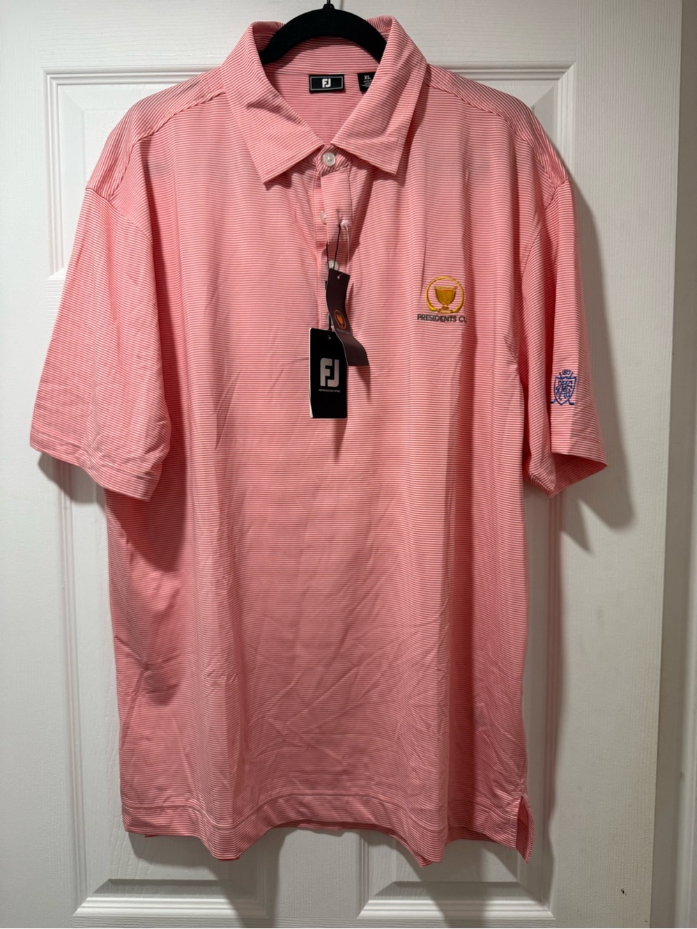 FootJoy Men's Light Pink Presidents Cup Golf Polo